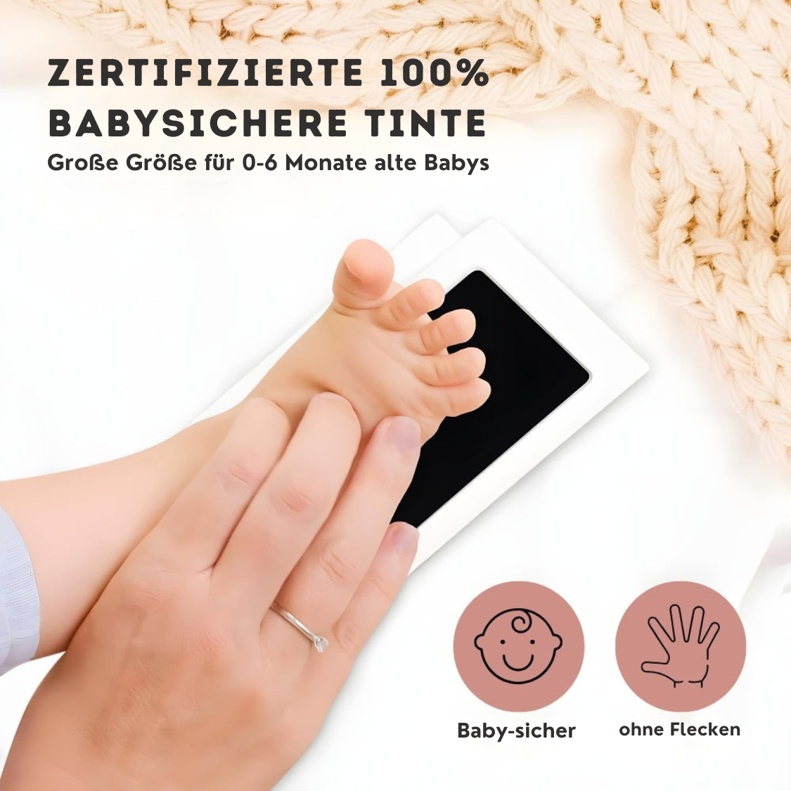 Hand- und Fussabdrücke von Babys