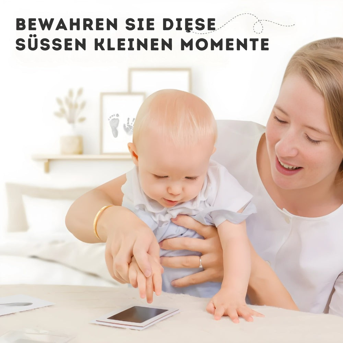 Hand- und Fussabdrücke von Babys