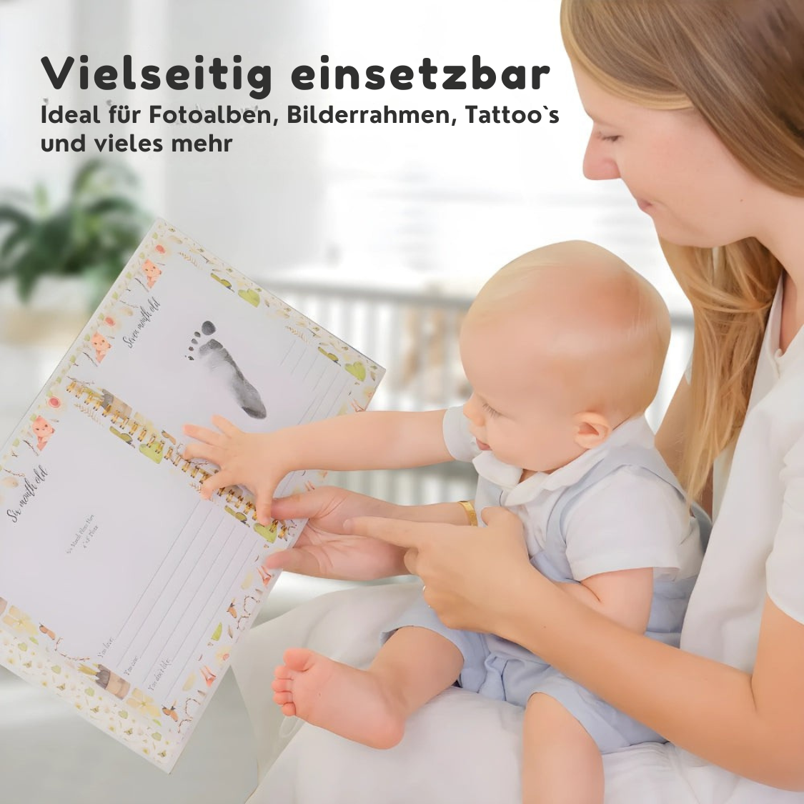 Hand- und Fussabdrücke von Babys