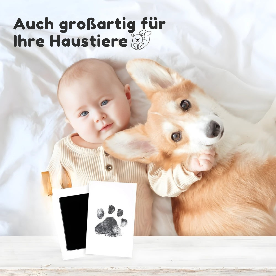 Hand- und Fussabdrücke von Babys