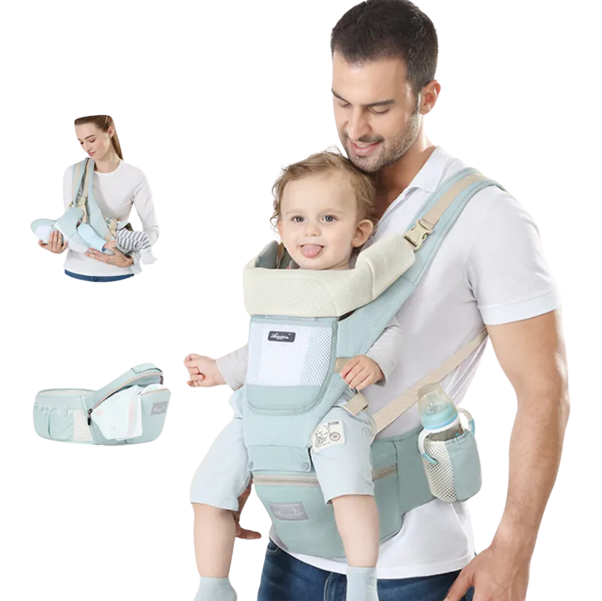 Ergonomic 9-in-1 baby carrier