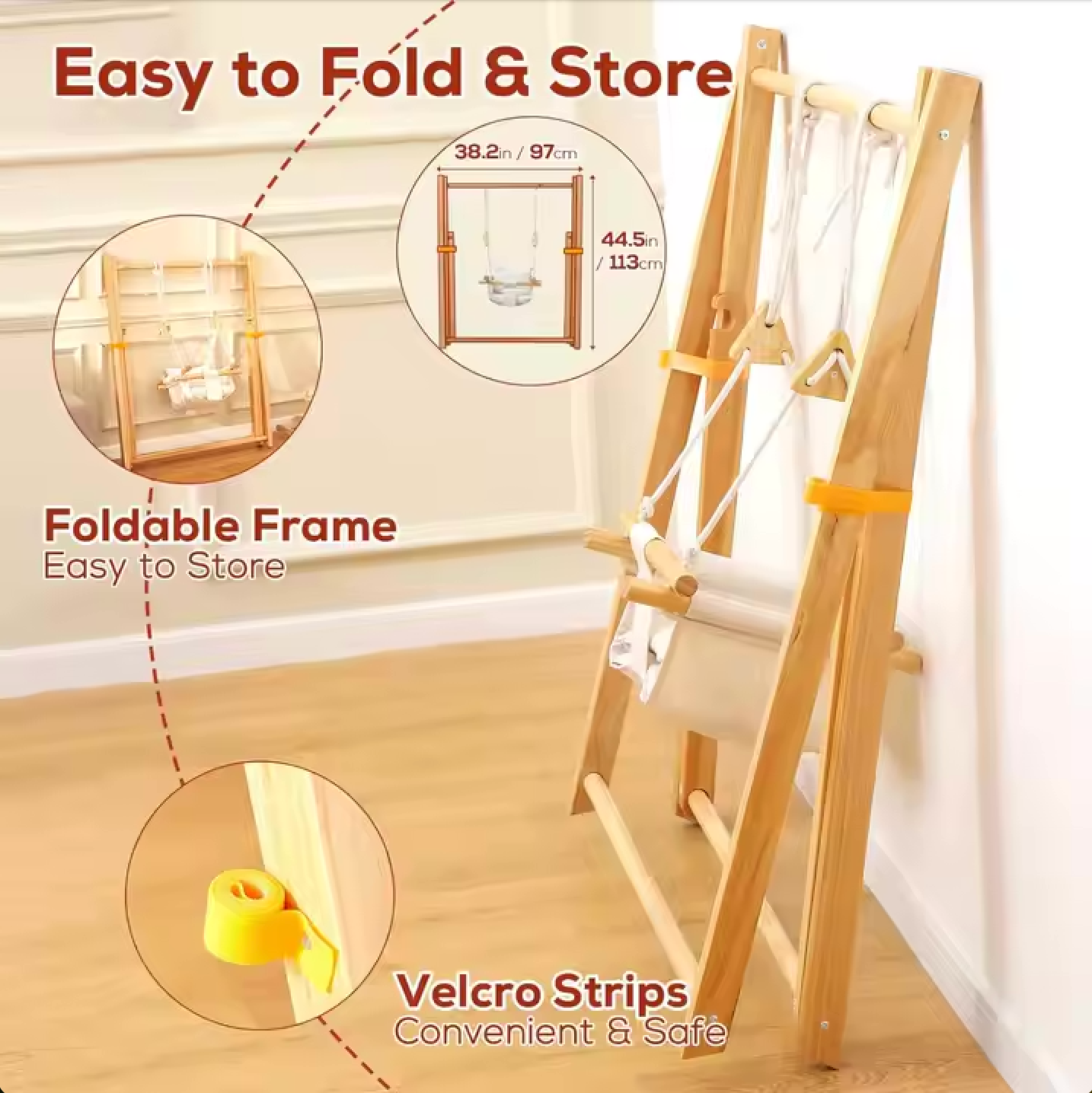 Baby and Toddler Foldable Swing